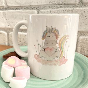 Unikornis bögre - ülő unikornis